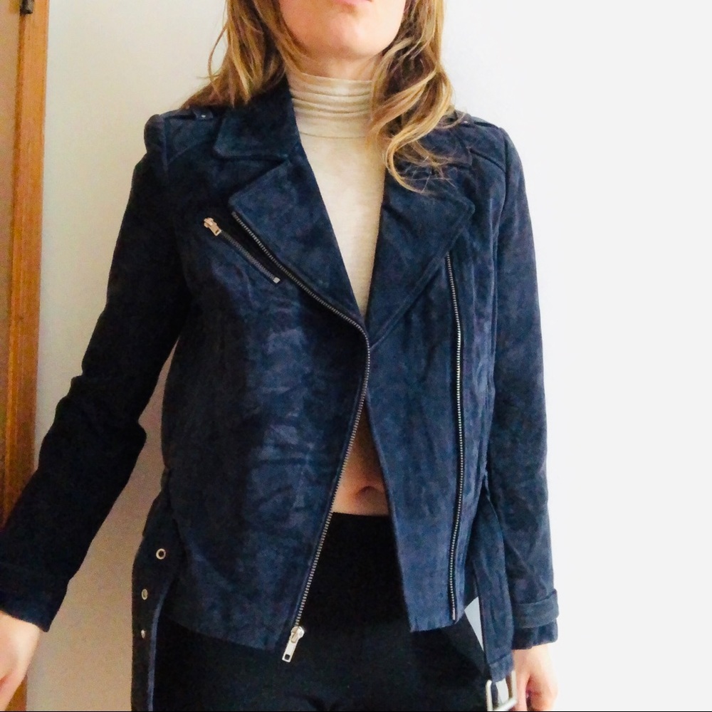 Marc New York / Andrew Marc Suede Moto Jacket